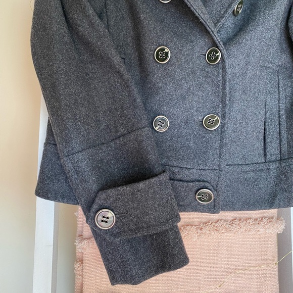 Express Grey Wool Coat - Picture 4 of 9